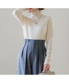 【23区/NIJYUSANKU】の【Oggi1月号/CLASSY.11月号掲載】ウーステッドウール リブタートルネック ニット ホワイト系|ID: prp329100004656027 ipo3291000000033676954