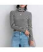 【23区/NIJYUSANKU】の【Oggi1月号/CLASSY.11月号掲載】ウーステッドウール リブタートルネック ニット オフ×ブラック|ID: prp329100004656027 ipo3291000000033676959
