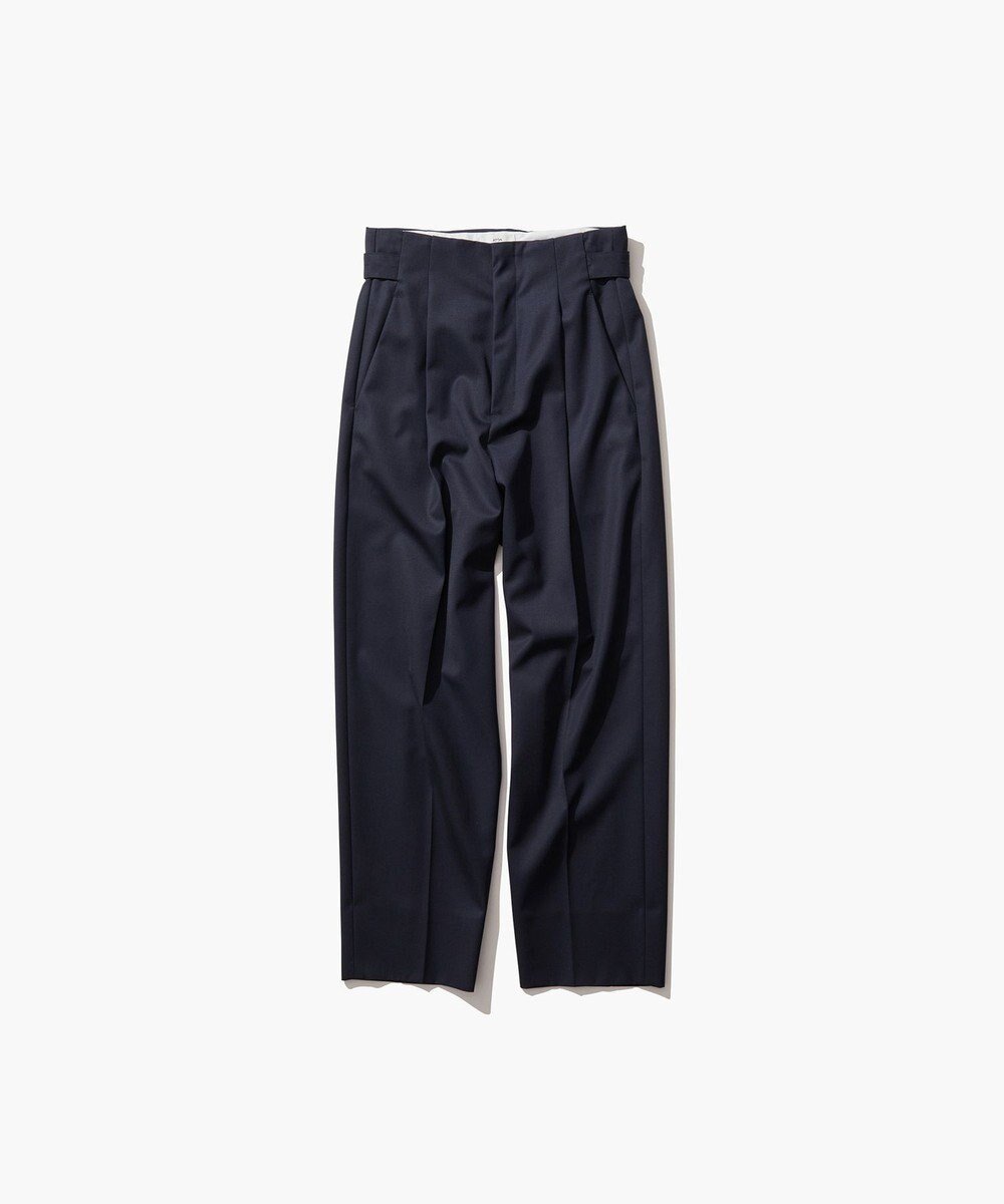 【エイトン/ATON】のCOMPACT WOOL テーパードタッグパンツ インテリア・キッズ・メンズ・レディースファッション・服の通販 founy(ファニー) 　ファッション　Fashion　レディースファッション　Fashion for Women　パンツ　Pants & Trousers　シルク　Silk, 100% Silk　ジャケット　Jacket, Outerwear　ストレート　Straight, Straight Cut　定番　Standard, Basic Item　ミリタリー　Military, Army Style　A/W・秋冬　Autumn/Winter　S/S・春夏　SS, Spring/Summer, Warm Season　夏　Summer　NAVY|ID: prp329100004656038 ipo3291000000033677213