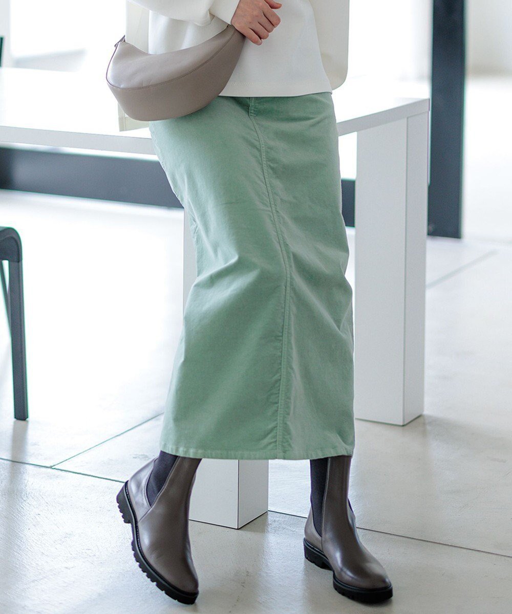 【23区/NIJYUSANKU】の【洗える】23区DENIM ベルベットストレッチ Aライン スカート インテリア・キッズ・メンズ・レディースファッション・服の通販 founy(ファニー) 　ファッション　Fashion　レディースファッション　Fashion for Women　スカート　Skirts　Aライン・フレアスカート　A-Line & Flared Skirts　洗える　Machine Washable　シューズ　Shoes, Footwear　シルク　Silk, 100% Silk　ストレッチ　Stretch, Stretchy Fabric　スニーカー　Sneakers, Trainers　スーピマ　Supima, Premium Cotton　定番　Standard, Basic Item　ベルベット　Velvet, Velvety　ボーイズ　Boyish, Boy Style　ワイド　Wide, Wide Fit　A/W・秋冬　Autumn/Winter　冬　Winter / This Winter　2024年　2024　2024-2025秋冬・A/W　Autumn/Winter 2024–25 AW24–25　ミント系|ID: prp329100004656058 ipo3291000000033677348