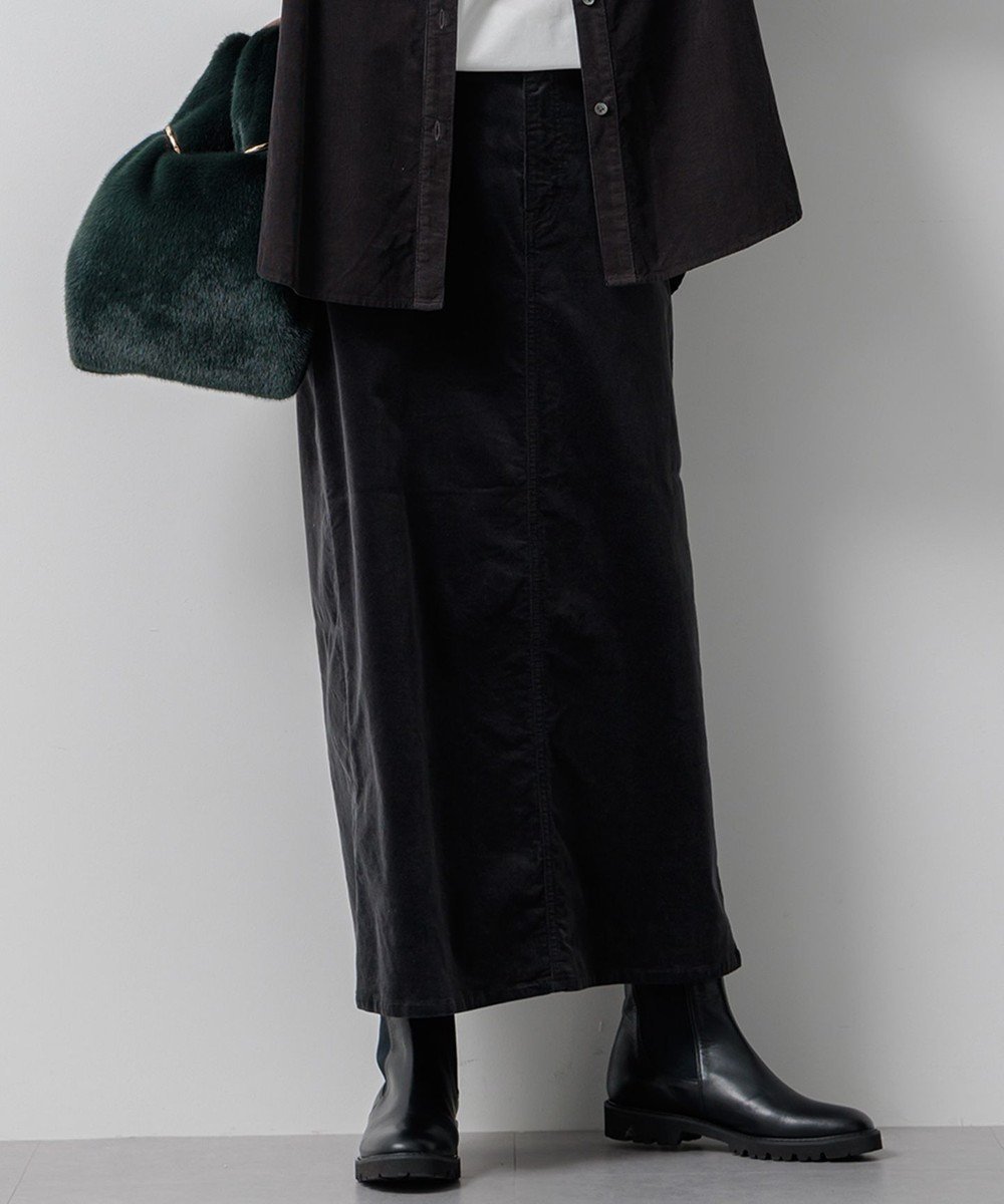 【23区/NIJYUSANKU】の【洗える】23区DENIM ベルベットストレッチ Aライン スカート インテリア・キッズ・メンズ・レディースファッション・服の通販 founy(ファニー) 　ファッション　Fashion　レディースファッション　Fashion for Women　スカート　Skirts　Aライン・フレアスカート　A-Line & Flared Skirts　洗える　Machine Washable　シューズ　Shoes, Footwear　シルク　Silk, 100% Silk　ストレッチ　Stretch, Stretchy Fabric　スニーカー　Sneakers, Trainers　スーピマ　Supima, Premium Cotton　定番　Standard, Basic Item　ベルベット　Velvet, Velvety　ボーイズ　Boyish, Boy Style　ワイド　Wide, Wide Fit　A/W・秋冬　Autumn/Winter　冬　Winter / This Winter　2024年　2024　2024-2025秋冬・A/W　Autumn/Winter 2024–25 AW24–25　グレー系|ID: prp329100004656058 ipo3291000000033677352