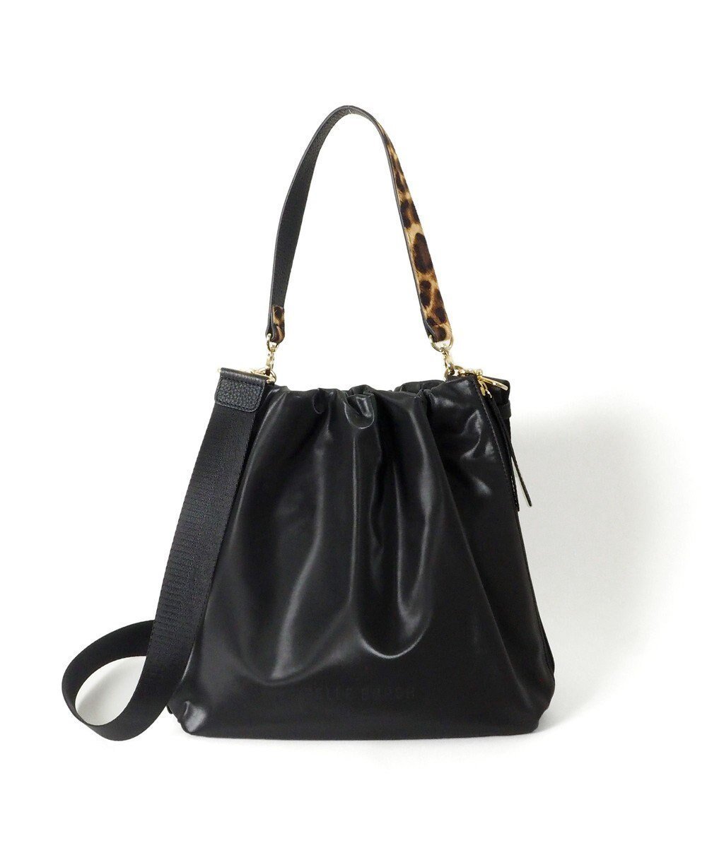 【ペレボルサ/PELLE BORSA】のミドルサイズショルダー W Face 4658 チアーズ インテリア・キッズ・メンズ・レディースファッション・服の通販 founy(ファニー) 　ファッション　Fashion　レディースファッション　Fashion for Women　ギャザー　Gathered, Ruffled　抗菌　Antibacterial, Bacteria-Resistant　ショルダー　Shoulder, Shoulder Strap　スマホ　Smartphone, Mobile Device　ポケット　Pocket, Pocket Detail　レオパード　Leopard, Animal Print　エレガント 上品　Elegant　ブラック|ID: prp329100004656083 ipo3291000000033677628
