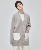 【ベイジ,/BEIGE,】の【洗える・an an 2421号掲載】LEADER / フェイクレザーポケットオーバーサイズカーディガン Taupe|ID: prp329100004656085 ipo3291000000033677651