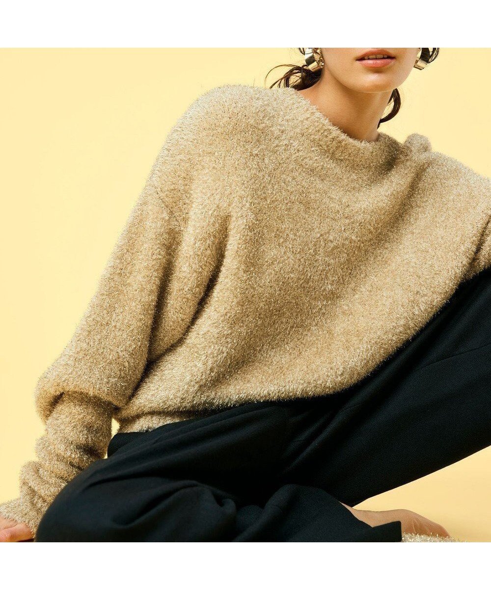 【ベイジ,/BEIGE,】の【洗える】MARRONNIERS / ラメテープヤーンクルーネックニット 人気、トレンドファッション・服の通販 founy(ファニー) 　ファッション　Fashion　レディースファッション　Fashion for Women　トップス・カットソー　Cut & Sew Tops　ニット　Knit Tops & Sweaters　アンサンブル　Ensemble Set　カットソー　Cut and Sewn Top　カーディガン　Cardigan, Knitwear　シンプル　Simple, Minimal　スタイリッシュ　Stylish, Fashionable　セーター　Sweater, Knitwear　デニム　Denim, Jeans Material　トレンド　Trend, Trending Now　ボトム　Bottoms, Lower Wear　エレガント 上品　Elegant　洗える　Machine Washable　A/W・秋冬　Autumn/Winter　 other-1|ID: prp329100004656087 ipo3291000000033677669