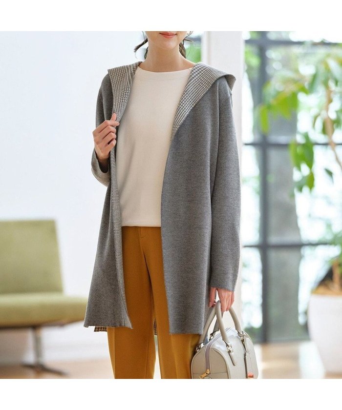 【エニィ スィス/any SiS】の【2WAY】リバーシブルフーディ アウター インテリア・キッズ・メンズ・レディースファッション・服の通販 founy(ファニー) https://founy.com/ ファッション Fashion レディースファッション Fashion for Women アウター Coat / Outerwear Collection レディースジャケット・軽アウター Jackets コーディガン Coatigan, Knit Coat ジャケット Jacket, Outerwear ダブル Double, Double-Breasted ポケット Pocket, Pocket Detail リバーシブル Reversible, Two-Sided A/W・秋冬 Autumn/Winter |ID: prp329100004656106 ipo3291000000033677854
