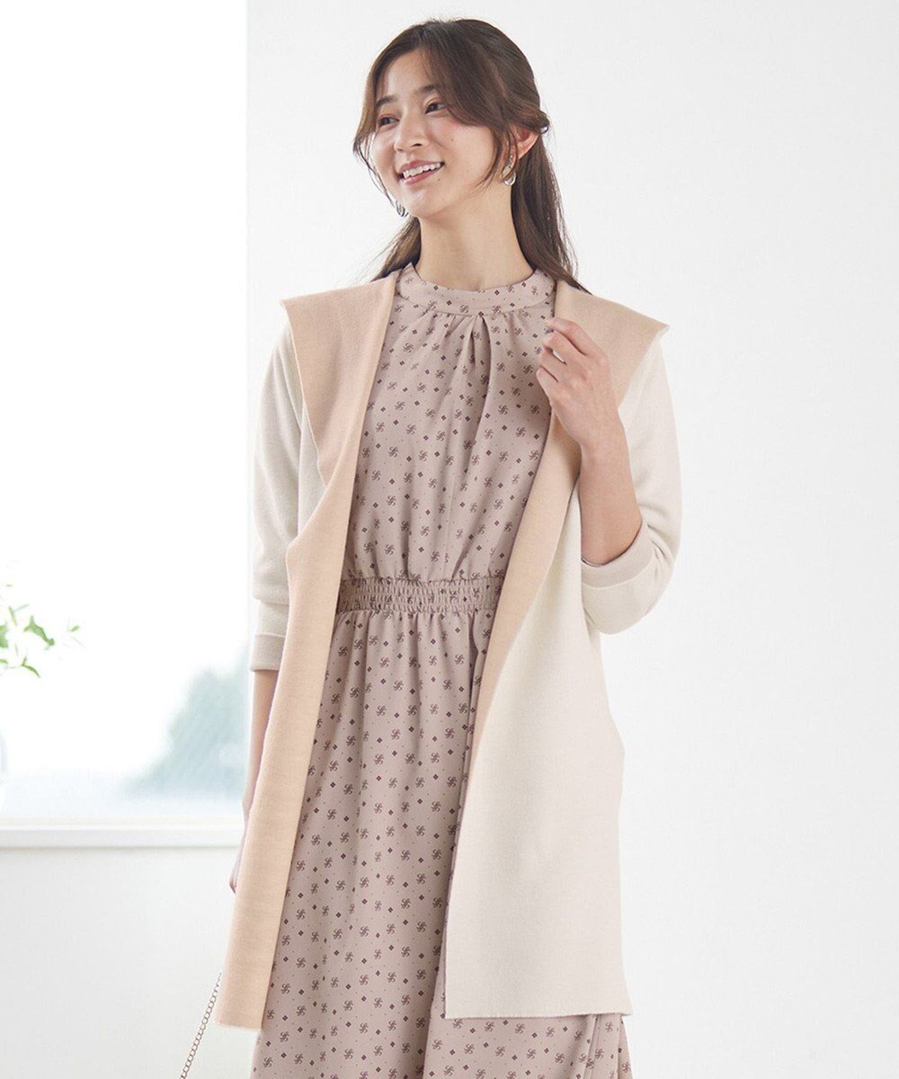 【エニィ スィス/any SiS】の【2WAY】リバーシブルフーディ アウター インテリア・キッズ・メンズ・レディースファッション・服の通販 founy(ファニー) 　ファッション　Fashion　レディースファッション　Fashion for Women　アウター　Coat / Outerwear Collection　レディースジャケット・軽アウター　Jackets　コーディガン　Coatigan, Knit Coat　ジャケット　Jacket, Outerwear　ダブル　Double, Double-Breasted　ポケット　Pocket, Pocket Detail　リバーシブル　Reversible, Two-Sided　A/W・秋冬　Autumn/Winter　アイボリー×ベージュ|ID: prp329100004656106 ipo3291000000033677859