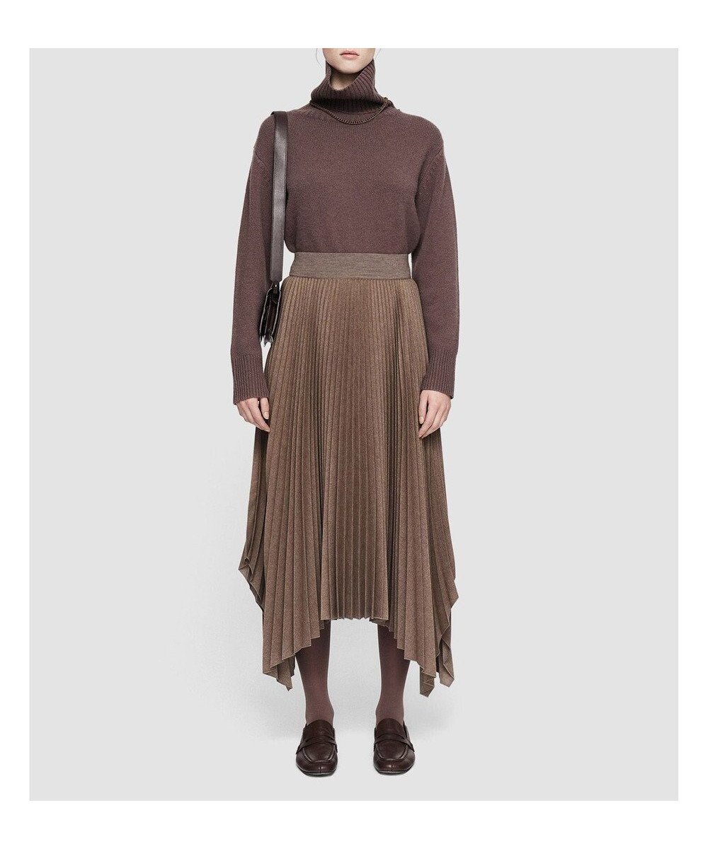 【ジョゼフ/JOSEPH】のプリーテッドフランネル スカート インテリア・キッズ・メンズ・レディースファッション・服の通販 founy(ファニー) 　ファッション　Fashion　レディースファッション　Fashion for Women　スカート　Skirts　プリーツスカート / 上品フェミニンスタイル　Pleated Skirts　アシンメトリー　Asymmetrical Style　プリーツ　Pleats, Pleated　ベビー　Baby, Babywear　A/W・秋冬　Autumn/Winter　Carob Mel|ID: prp329100004656112 ipo3291000000033677926