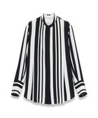 【ジョゼフ/JOSEPH】のストライプクレープ ノーカラーシャツ 人気、トレンドファッション・服の通販 founy(ファニー) ファッション Fashion レディースファッション Fashion for Women トップス・カットソー Cut & Sew Tops シャツ・ブラウス・オフィスカジュアル Elegant Blouses & Button-Ups カフス Cuff Design ストライプ Stripe, Striped Pattern ドレープ Drape, Draping Fabric プリント Print, Printed Pattern A/W・秋冬 Autumn/Winter thumbnail Ivory/Black|ID: prp329100004656115 ipo3291000000033677942