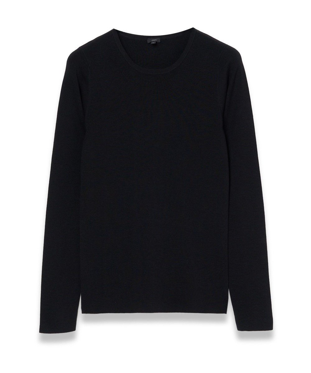 【ジョゼフ/JOSEPH】の【WEB OUTLET限定・洗える】ストレッチシルク ラウンドネックニット インテリア・キッズ・メンズ・レディースファッション・服の通販 founy(ファニー) ファッション Fashion レディースファッション Fashion for Women トップス・カットソー Cut & Sew Tops ニット Knit Tops & Sweaters アウトレット Outlet / Clearance インナー Innerwear シルク Silk, 100% Silk ストレッチ Stretch, Stretchy Fabric スペシャル Special, Limited Edition セットアップ Set-Up, Coordinated Outfit セーター Sweater, Knitwear フィット Fit, Slim Fit ベーシック Basic, Essential 洗える Machine Washable A/W・秋冬 Autumn/Winter Black|ID: prp329100004656153 ipo3291000000033678207