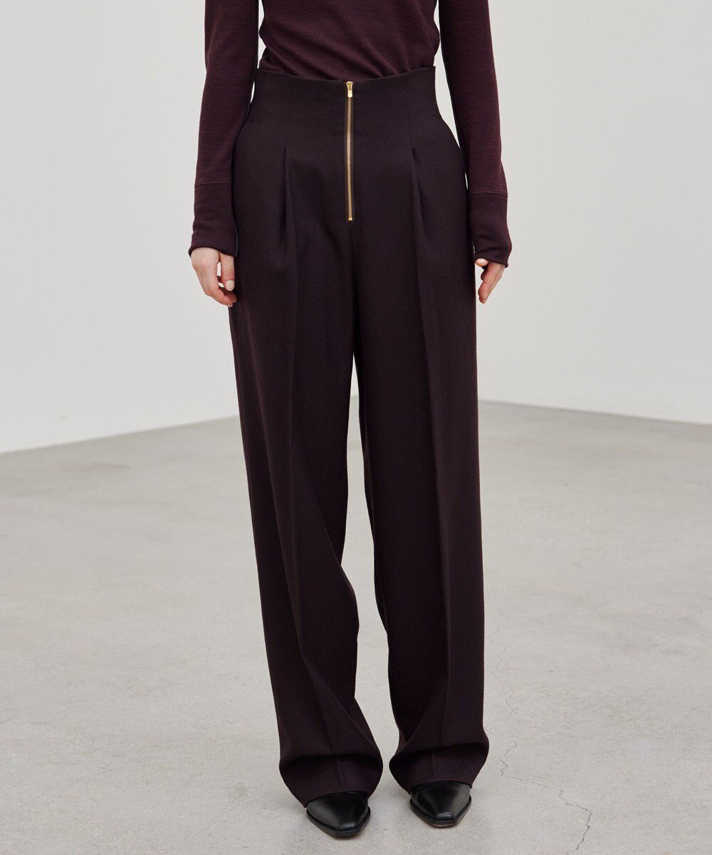 【ベイジ,/BEIGE,】のTERNES / フロントジップワイドパンツ インテリア・キッズ・メンズ・レディースファッション・服の通販 founy(ファニー) 　ファッション　Fashion　レディースファッション　Fashion for Women　パンツ　Pants & Trousers　ジップ　Zip, Zipper　ドレープ　Drape, Draping Fabric　ロング　Long, Long-Length　ワイド　Wide, Wide Fit　A/W・秋冬　Autumn/Winter　Bordeaux|ID: prp329100004656199 ipo3291000000036150816