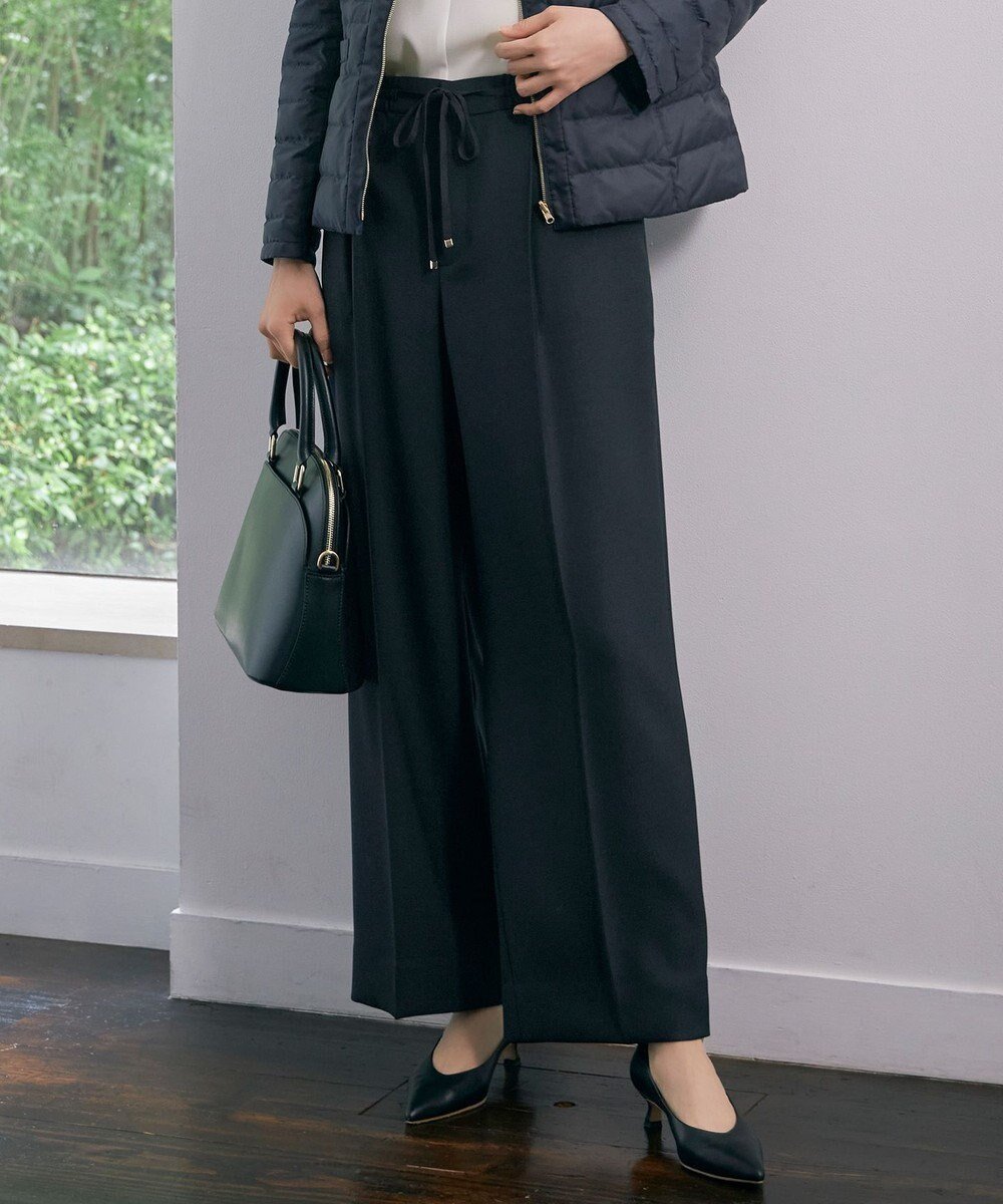 【自由区/JIYU-KU】の【洗える】ツイステッドダブルクロスワイドストレート パンツ インテリア・キッズ・メンズ・レディースファッション・服の通販 founy(ファニー) ファッション Fashion レディースファッション Fashion for Women パンツ Pants & Trousers ストレート Straight, Straight Cut バランス Balance, Style Balance ワイド Wide, Wide Fit 洗える Machine Washable A/W・秋冬 Autumn/Winter ネイビー|ID: prp329100004656204 ipo3291000000034189194