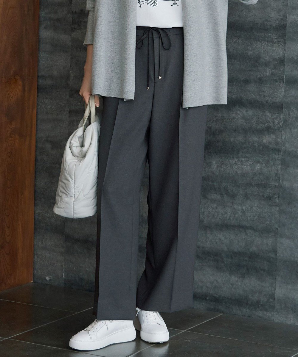 【自由区/JIYU-KU】の【洗える】ツイステッドダブルクロスワイドストレート パンツ インテリア・キッズ・メンズ・レディースファッション・服の通販 founy(ファニー) ファッション Fashion レディースファッション Fashion for Women パンツ Pants & Trousers ストレート Straight, Straight Cut バランス Balance, Style Balance ワイド Wide, Wide Fit 洗える Machine Washable A/W・秋冬 Autumn/Winter グレー|ID: prp329100004656204 ipo3291000000034189196