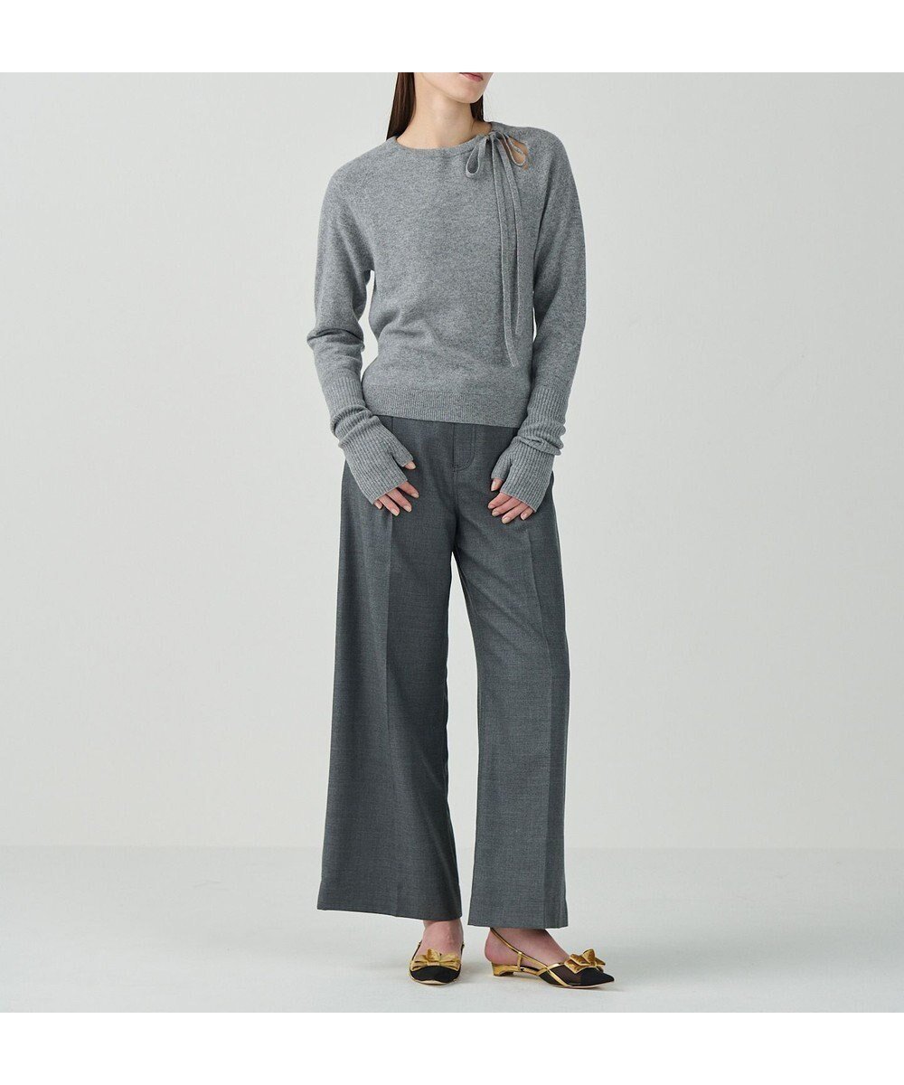【グレース コンチネンタル/GRACE CONTINENTAL】のウールワイドパンツ インテリア・キッズ・メンズ・レディースファッション・服の通販 founy(ファニー) 　ファッション　Fashion　レディースファッション　Fashion for Women　パンツ　Pants & Trousers　スマート　Smart, Elegant　デニム　Denim, Jeans Material　フロント　Front, Front Design　ベーシック　Basic, Essential　ルーズ　Loose, Oversized　ワイド　Wide, Wide Fit　A/W・秋冬　Autumn/Winter　S/S・春夏　SS, Spring/Summer, Warm Season　夏　Summer　エレガント 上品　Elegant　グレー|ID: prp329100004656208 ipo3291000000033678674