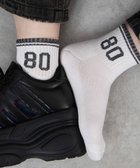 【ウィゴー/WEGO】のナンバーアンクルパイルソックス ホワイト|ID: prp329100004656252 ipo3291000000033679103