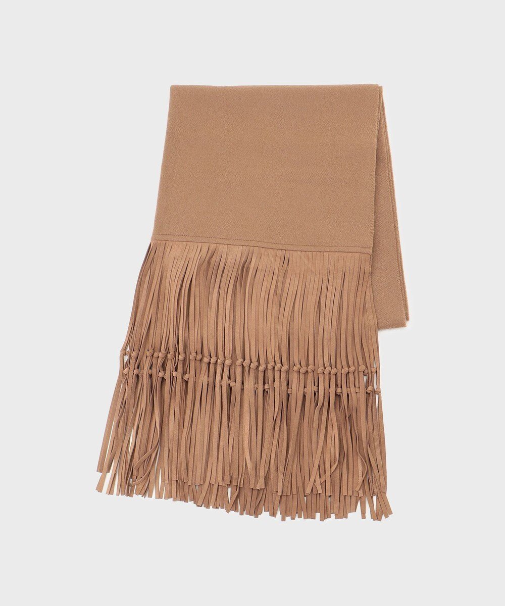 【グレース コンチネンタル/GRACE CONTINENTAL】のフリンジストール インテリア・キッズ・メンズ・レディースファッション・服の通販 founy(ファニー) 　ファッション　Fashion　レディースファッション　Fashion for Women　ショール　Shawl, Wrap　ストール　Stole, Wrap　フリンジ　Fringe, Tassel　ベーシック　Basic, Essential　A/W・秋冬　Autumn/Winter　キャメル|ID: prp329100004656275 ipo3291000000033985924