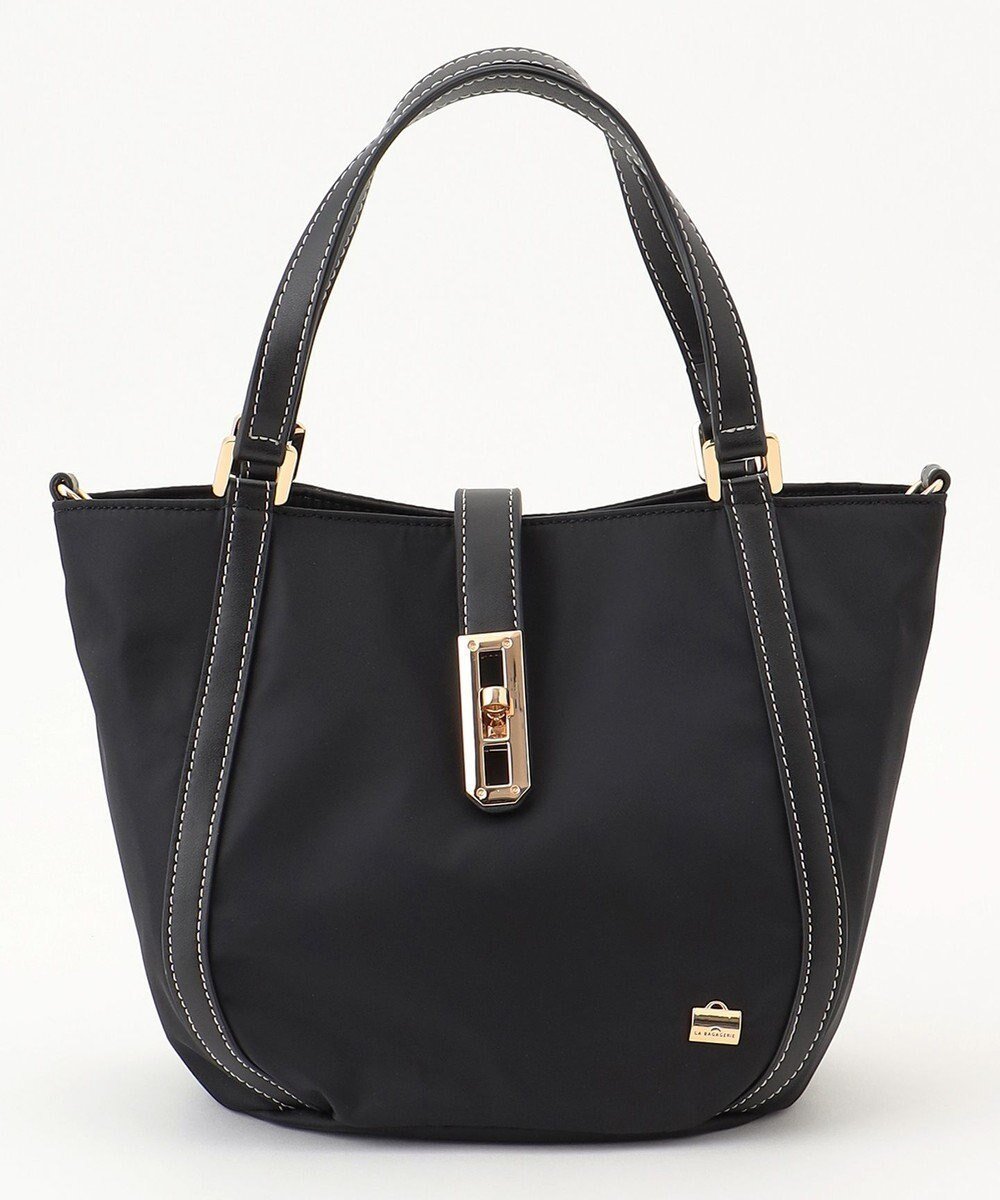 【ラ バガジェリー/LA BAGAGERIE】のひねり金具付きエレガンストート SSサイズ インテリア・キッズ・メンズ・レディースファッション・服の通販 founy(ファニー) ファッション Fashion レディースファッション Fashion for Women バッグ Bags ショルダー Shoulder, Shoulder Strap スマート Smart, Elegant フォルム Silhouette, Form ポケット Pocket, Pocket Detail エレガント 上品 Elegant ブラック|ID: prp329100004656300 ipo3291000000033679672