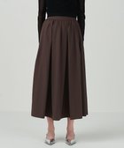 【グレース コンチネンタル/GRACE CONTINENTAL】のタックギャザータフタスカート ブラウン|ID: prp329100004656323 ipo3291000000033679905