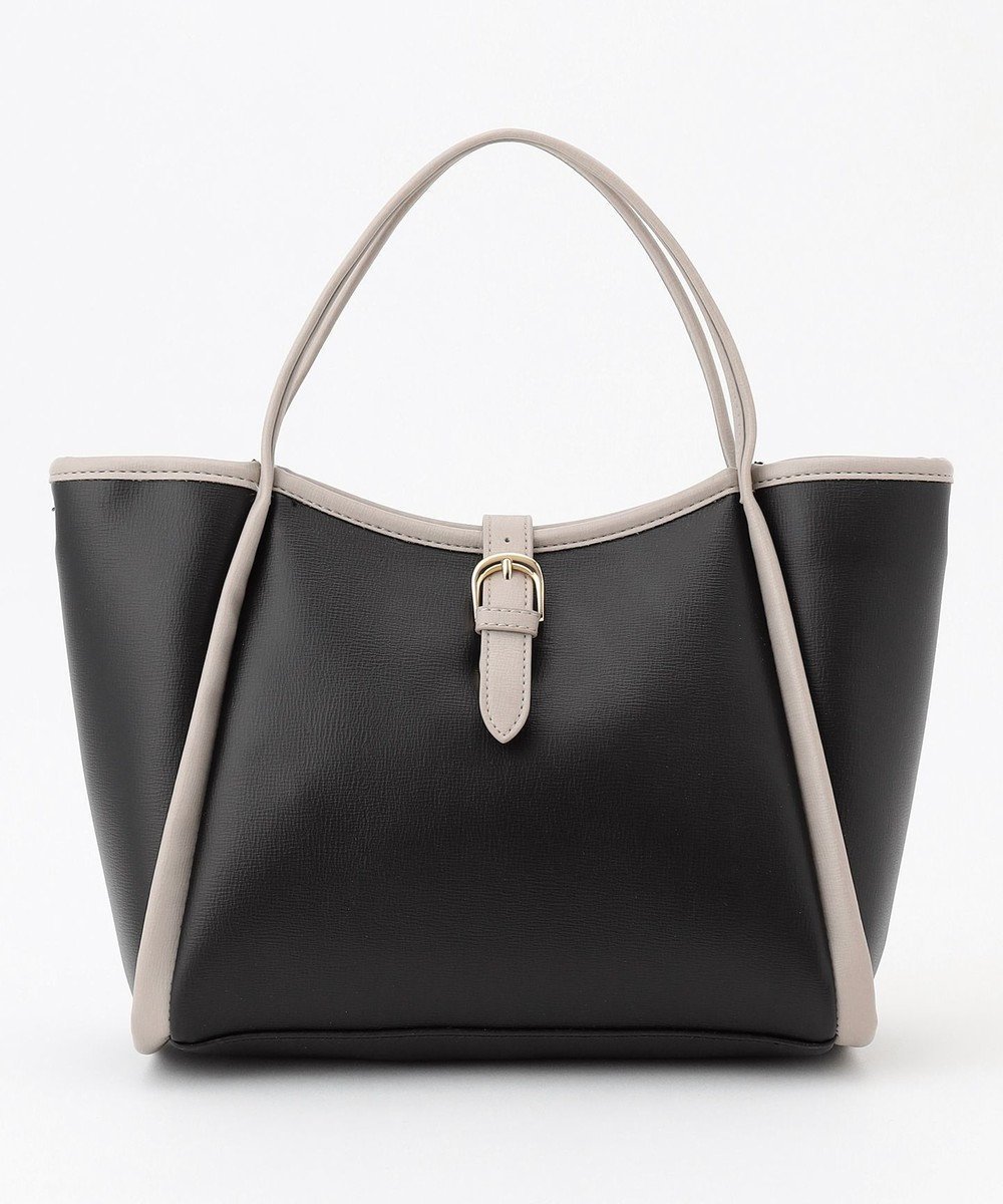 【エニィ スィス/any SiS】の【2WAY】ベルトベーシック トートバッグ インテリア・キッズ・メンズ・レディースファッション・服の通販 founy(ファニー) 　ファッション　Fashion　レディースファッション　Fashion for Women　バッグ　Bags　ベルト&ウエストマーク　Belts & Waist Accessories　ショルダー　Shoulder, Shoulder Strap　トリミング　Trimming, Decorative Edge　ベーシック　Basic, Essential　ビジネス 仕事 通勤　Business / Work / Commuting　ブラック×ライトグレー|ID: prp329100004656338 ipo3291000000034298268