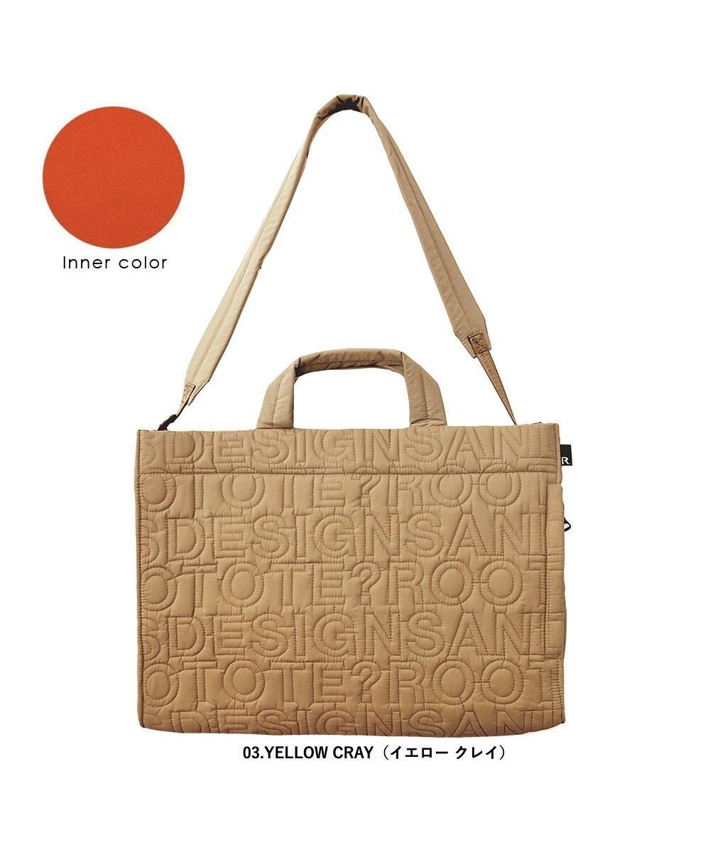 【ルートート/ROOTOTE】の1319【オリジナル】SN.ミディアム.アルファベットスープ-キルティング-A インテリア・キッズ・メンズ・レディースファッション・服の通販 founy(ファニー) 　ファッション　Fashion　レディースファッション　Fashion for Women　カメラ　Camera Accessories　キルティング　Quilted, Quilting　クッション　Cushion, Throw Pillow　ショルダー　Shoulder, Shoulder Strap　パターン　Pattern, Design Print　ポケット　Pocket, Pocket Detail　新作・新入荷　New Arrivals / New In　ビジネス 仕事 通勤　Business / Work / Commuting　03:イエロークレイ|ID: prp329100004656381 ipo3291000000033680404