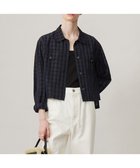 【アイシービー/iCB】のシアーチェックジャカード クロップドジャケット ネイビー×ブラック系|ID: prp329100004656383 ipo3291000000033680429