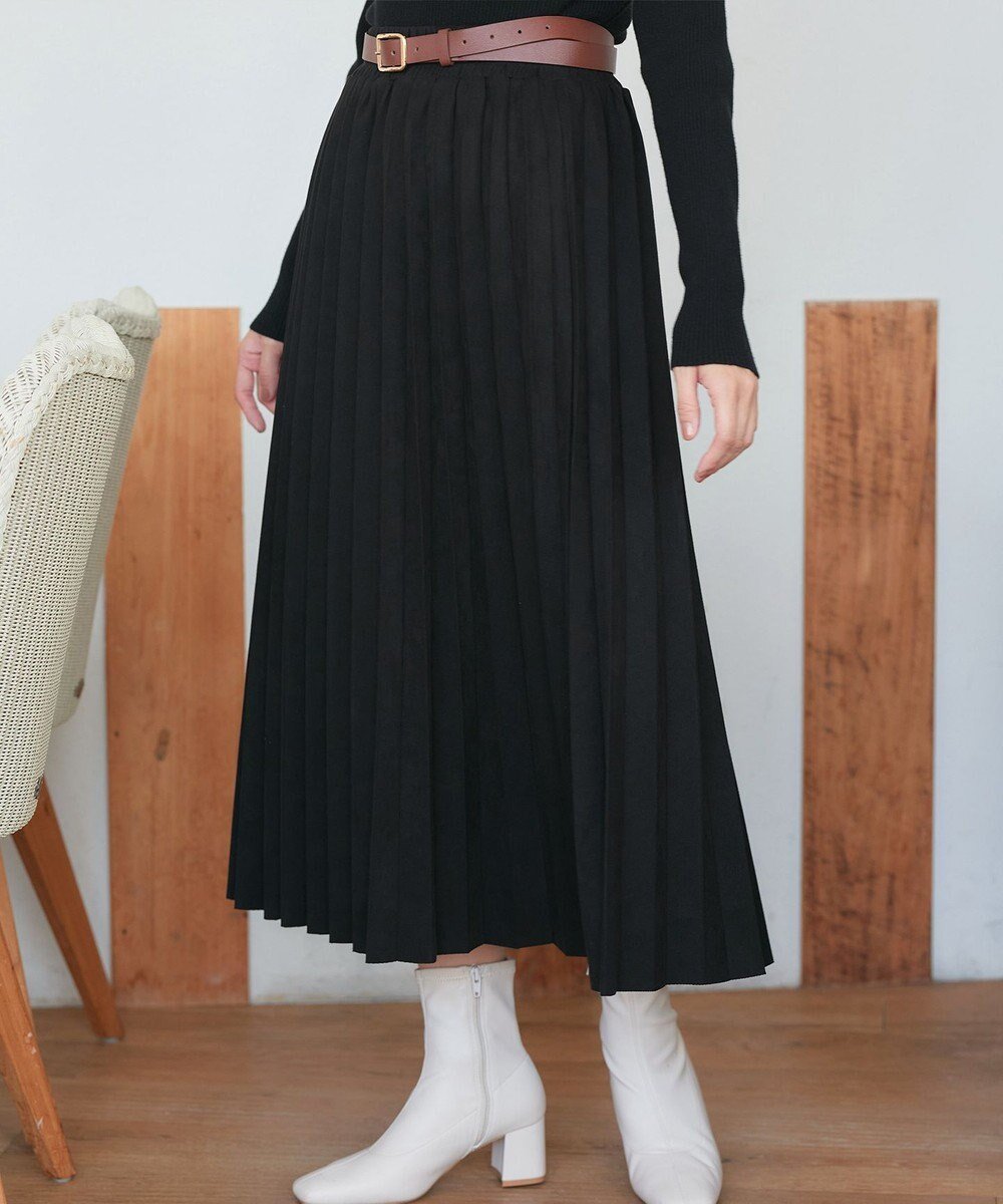 【ティアクラッセ/Tiaclasse】の【新色追加】スエードポンチプリーツスカート インテリア・キッズ・メンズ・レディースファッション・服の通販 founy(ファニー) 　ファッション　Fashion　レディースファッション　Fashion for Women　スカート　Skirts　プリーツスカート / 上品フェミニンスタイル　Pleated Skirts　アクセサリー　Fashion Accessories　ウォッシャブル　Machine Washable　洗える　Machine Washable　秋　Autumn　シューズ　Shoes, Footwear　シンプル　Simple, Minimal　フレア　Flare, Flared　プリーツ　Pleats, Pleated　ポケット　Pocket, Pocket Detail　マキシ　Maxi, Full Length　無地　Plain, Solid Color　ロング　Long, Long-Length　楽ちん　Easy Fit, Comfortable　冬　Winter / This Winter　A/W・秋冬　Autumn/Winter　再入荷　Restock / Back in Stock　新作・新入荷　New Arrivals / New In　ブラック|ID: prp329100004656385 ipo3291000000034221040