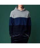 【ジョセフ アブード マウンテン/JOSEPH ABBOUD MOUNTAIN】の【イタリア糸使用/軽量】パネルボーダー ニットパーカー ネイビー系2|ID: prp329100004656395 ipo3291000000033680505