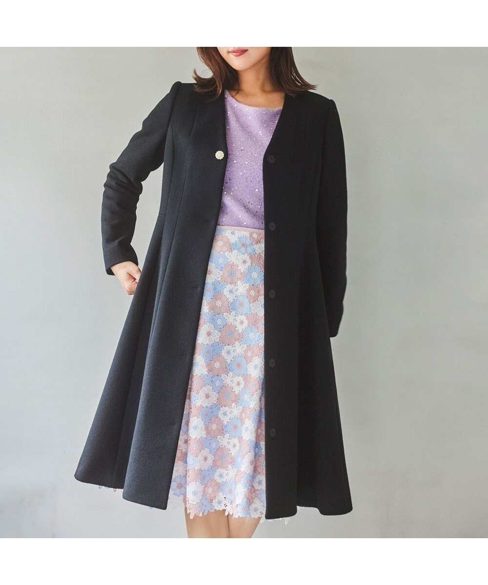 【トッカ/TOCCA】の【消臭】PEARL ROCK ロングコート インテリア・キッズ・メンズ・レディースファッション・服の通販 founy(ファニー) 　ファッション　Fashion　レディースファッション　Fashion for Women　アウター　Coat / Outerwear Collection　コート・ロングコート・ピーコート　Long Coats, Peacoats & More　レディースジャケット・軽アウター　Jackets　なめらか　Smooth, Silky Texture　ジャケット　Jacket, Outerwear　ドレス　Dress, One-Piece　パール　Pearl, Pearl Accent　マフラー　Scarf, Muffler　ロング　Long, Long-Length　定番　Standard, Basic Item　A/W・秋冬　Autumn/Winter　ブラック系|ID: prp329100004656399 ipo3291000000033680541