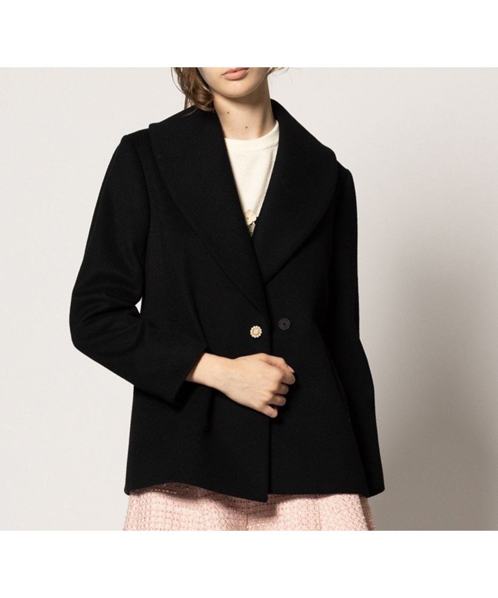 【トッカ/TOCCA】の【消臭】PEARL ROCK ショートコート インテリア・キッズ・メンズ・レディースファッション・服の通販 founy(ファニー) 　ファッション　Fashion　レディースファッション　Fashion for Women　アウター　Coat / Outerwear Collection　コート・ロングコート・ピーコート　Long Coats, Peacoats & More　レディースジャケット・軽アウター　Jackets　ショート　Short, Short Length　ショール　Shawl, Wrap　ジャケット　Jacket, Outerwear　トレンド　Trend, Trending Now　ドレス　Dress, One-Piece　パール　Pearl, Pearl Accent　フェミニン　Feminine, Girly　エレガント 上品　Elegant　冬　Winter / This Winter　A/W・秋冬　Autumn/Winter　ブラック系|ID: prp329100004656400 ipo3291000000033680547