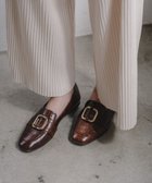 【ボントレ/BONTRE】の【BONTRE/ボントレ】スクエアバックルローファー/02251 人気、トレンドファッション・服の通販 founy(ファニー) ファッション Fashion レディースファッション Fashion for Women バッグ Bags クロコ Crocodile, Croc Embossed シューズ Shoes, Footwear スクエア Square, Square Shape トレンド Trend, Trending Now フォルム Silhouette, Form A/W・秋冬 Autumn/Winter S/S・春夏 SS, Spring/Summer, Warm Season おすすめ Recommended / Our Picks 夏 Summer エレガント 上品 Elegant thumbnail ブラウン|ID: prp329100004656406 ipo3291000000033680629