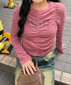 【ウィゴー/WEGO】のヴィンテージライクシャーリングトップス ワイン|ID: prp329100004656410 ipo3291000000033680658