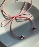 【ウィゴー/WEGO】のLハートリボンチョーカー ピンク|ID: prp329100004656413 ipo3291000000033680675