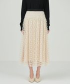 【グレース コンチネンタル/GRACE CONTINENTAL】のチュールリボン刺繍スカート ベージュ|ID: prp329100004656422 ipo3291000000033929738