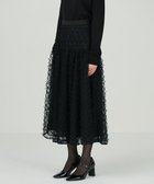 【グレース コンチネンタル/GRACE CONTINENTAL】のチュールリボン刺繍スカート ブラック|ID: prp329100004656422 ipo3291000000033929739