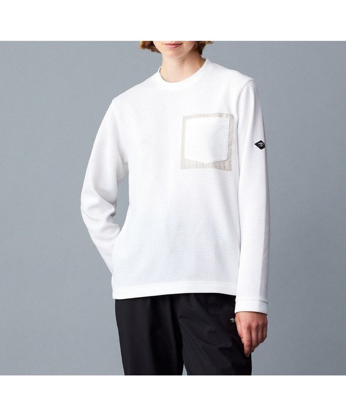 【ジョセフ アブード マウンテン/JOSEPH ABBOUD MOUNTAIN】の【吸水速乾/通気性】ハイゲージワッフル Tシャツ インテリア・キッズ・メンズ・レディースファッション・服の通販 founy(ファニー) https://founy.com/ ファッション Fashion レディースファッション Fashion for Women トップス・カットソー Cut & Sew Tops シャツ・ブラウス・オフィスカジュアル Elegant Blouses & Button-Ups ロングTシャツ・Tシャツ Longline T-Shirts & Tees カットソー・ベーシックTシャツ Cut-and-Sewn Tops / Stretch Tees & Basics カットソー Cut and Sewn Top スピンドル Spindle, Drawcord スリーブ Sleeve, Long Sleeve / Short Sleeve ポケット Pocket, Pocket Detail ロング Long, Long-Length ワッフル Waffle, Waffle Knit 吸水 Absorbent, Quick-Dry A/W・秋冬 Autumn/Winter 軽量 Lightweight, Ultra Light |ID: prp329100004656428 ipo3291000000033680845