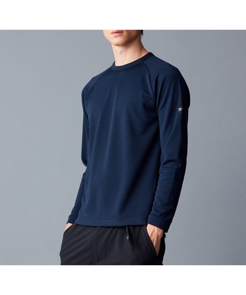 【ジョセフ アブード マウンテン/JOSEPH ABBOUD MOUNTAIN】の【ソフト/吸水速乾】メランジバックメッシュ Tシャツ インテリア・キッズ・メンズ・レディースファッション・服の通販 founy(ファニー) 　ファッション　Fashion　レディースファッション　Fashion for Women　トップス・カットソー　Cut & Sew Tops　シャツ・ブラウス・オフィスカジュアル　Elegant Blouses & Button-Ups　ロングTシャツ・Tシャツ　Longline T-Shirts & Tees　カットソー・ベーシックTシャツ　Cut-and-Sewn Tops / Stretch Tees & Basics　カットソー　Cut and Sewn Top　スリーブ　Sleeve, Long Sleeve / Short Sleeve　フロント　Front, Front Design　メッシュ　Mesh, Net Fabric　メランジ　Melange, Mixed Yarn　吸水　Absorbent, Quick-Dry　A/W・秋冬　Autumn/Winter　ネイビー系|ID: prp329100004656429 ipo3291000000033680850