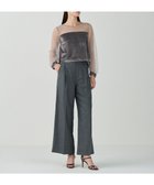 【グレース コンチネンタル/GRACE CONTINENTAL】のフロッキーチュールコンビトップ 人気、トレンドファッション・服の通販 founy(ファニー) ファッション Fashion レディースファッション Fashion for Women トップス・カットソー Cut & Sew Tops シアー Sheer, See-Through ヨーク Yoke, Yoke Design エレガント 上品 Elegant 夏 Summer S/S・春夏 SS, Spring/Summer, Warm Season 秋 Autumn A/W・秋冬 Autumn/Winter thumbnail グレー|ID: prp329100004656448 ipo3291000000033680943