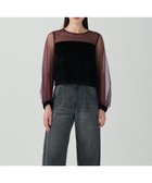 【グレース コンチネンタル/GRACE CONTINENTAL】のフロッキーチュールコンビトップ 人気、トレンドファッション・服の通販 founy(ファニー) ファッション Fashion レディースファッション Fashion for Women トップス・カットソー Cut & Sew Tops シアー Sheer, See-Through ヨーク Yoke, Yoke Design エレガント 上品 Elegant 夏 Summer S/S・春夏 SS, Spring/Summer, Warm Season 秋 Autumn A/W・秋冬 Autumn/Winter thumbnail ブラック|ID: prp329100004656448 ipo3291000000033680944