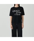 【グレース コンチネンタル/GRACE CONTINENTAL】のレタードシルケットTシャツ ブラック|ID: prp329100004656449 ipo3291000000033680947