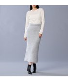 【アンクレイヴ/uncrave】の【手洗い可】ラメ シャギー ニット スカート(uncrave STANDARD) シルバー×ライトグレー|ID: prp329100004656455 ipo3291000000033681043