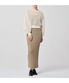 【アンクレイヴ/uncrave】の【手洗い可】グロッシー ニット スカート(uncrave WHITE) ゴールドベージュ|ID: prp329100004656458 ipo3291000000033681124
