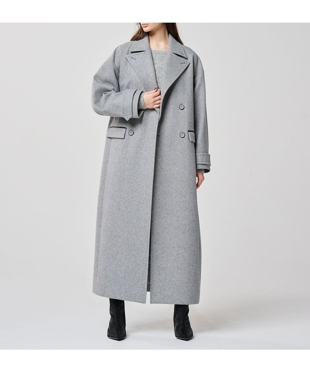 【アンクレイヴ/uncrave】のロング チェスターコート(uncrave WHITE) インテリア・キッズ・メンズ・レディースファッション・服の通販 founy(ファニー) 　ファッション　Fashion　レディースファッション　Fashion for Women　アウター　Coat / Outerwear Collection　コート・ロングコート・ピーコート　Long Coats, Peacoats & More　レディースジャケット・軽アウター　Jackets　チェスターコート・ロング丈アウター　Chester Coats / Chesterfield Long Coats　ジャケット　Jacket, Outerwear　スタンド　Stand Collar, Upright Stand　チェスターコート　Chester Coat, Long Coat　ビッグ　Big, Oversized　ポケット　Pocket, Pocket Detail　メルトン　Melton, Heavy Wool　無地　Plain, Solid Color　リュクス　Luxury, Elegant, High-End, Chic　ループ　Loop, Loop Knit　ロング　Long, Long-Length　A/W・秋冬　Autumn/Winter　ライトグレー|ID: prp329100004656459 ipo3291000000033681131