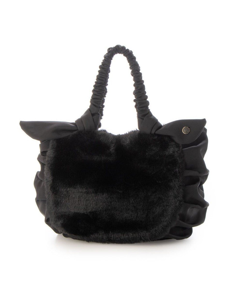 【アンビリオン/UNBILLION】のカシュカシュ cachecache / 下がりリボンエコファーコンビラウンドトート 人気、トレンドファッション・服の通販 founy(ファニー) 　ファッション　Fashion　レディースファッション　Fashion for Women　バッグ　Bags　カラフル　Colorful Design　財布　Wallet, Purse　ハンド　Hand, Handmade　フェミニン　Feminine, Girly　ポケット　Pocket, Pocket Detail　マグネット　Magnet, Magnetic Closure　ミックス　Mix, Mixed Style　モチーフ　Motif, Design Theme　リボン　Ribbon, Bow　A/W・秋冬　Autumn/Winter　再入荷　Restock / Back in Stock　 other-1|ID: prp329100004656469 ipo3291000000035915673