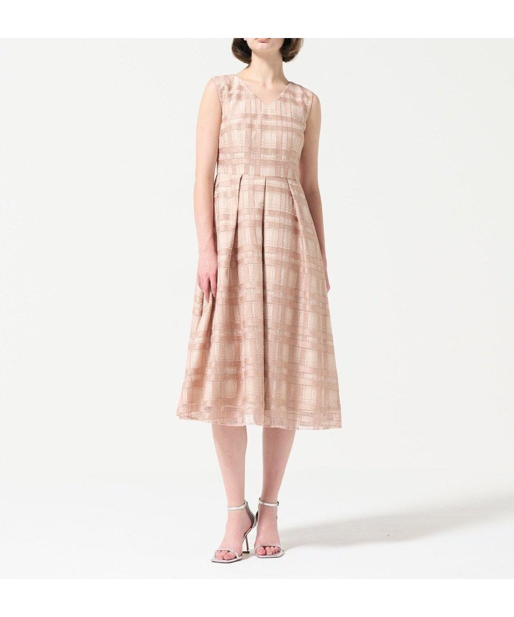 【グレース コンチネンタル/GRACE CONTINENTAL】のスパンコールチェックドレス 人気、トレンドファッション・服の通販 founy(ファニー) 　ファッション　Fashion　レディースファッション　Fashion for Women　ワンピース　Dresses　フォーマル・パーティードレス・結婚式用ドレス　Elegant & Casual Dresses　インナー　Innerwear　チェック　Check, Plaid, Tartan　ドレス　Dress, One-Piece　ノースリーブ　Sleeveless, No-Sleeve　フィット　Fit, Slim Fit　フレア　Flare, Flared　夏　Summer　S/S・春夏　SS, Spring/Summer, Warm Season　A/W・秋冬　Autumn/Winter　 other-1|ID: prp329100004656477 ipo3291000000033681301