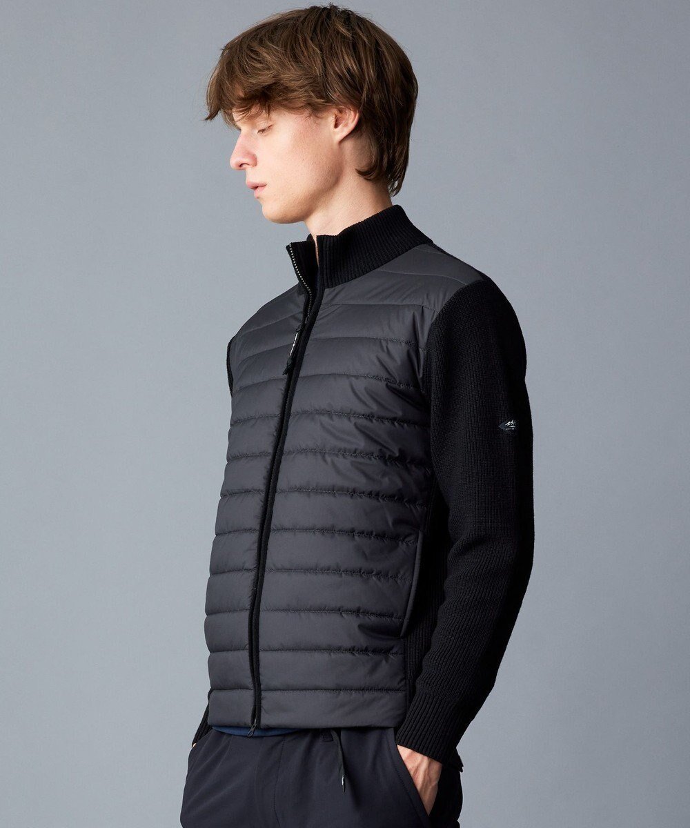 【ジョセフ アブード マウンテン/JOSEPH ABBOUD MOUNTAIN】の【軽量/保温性/防風性】バルキーウール キルト ブルゾン インテリア・キッズ・メンズ・レディースファッション・服の通販 founy(ファニー) 　ファッション　Fashion　レディースファッション　Fashion for Women　アウター　Coat / Outerwear Collection　ブルゾンジャケット・スポーティアウター　Blouson Jackets　トップス・カットソー　Cut & Sew Tops　ニット　Knit Tops & Sweaters　アクリル　Acrylic Material　キルト　Quilt, Quilted Fabric　ストレッチ　Stretch, Stretchy Fabric　セーター　Sweater, Knitwear　タフタ　Taffeta, Structured Fabric　ブルゾン　Blouson, Bomber Jacket　畦　Ribbed Knit　A/W・秋冬　Autumn/Winter　軽量　Lightweight, Ultra Light　ブラック系|ID: prp329100004656479 ipo3291000000033681326