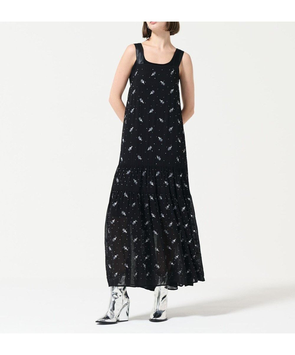 【グレース コンチネンタル/GRACE CONTINENTAL】のフラワー刺繍ノースリーブワンピース 人気、トレンドファッション・服の通販 founy(ファニー) 　ファッション　Fashion　レディースファッション　Fashion for Women　ワンピース　Dresses　ジョーゼット　Georgette, Semi-Sheer Fabric　スパンコール　Sequins, Sequin Embellishment　ドレス　Dress, One-Piece　ノースリーブ　Sleeveless, No-Sleeve　フェミニン　Feminine, Girly　フラワー　Flower, Floral　リボン　Ribbon, Bow　ロング　Long, Long-Length　エレガント 上品　Elegant　夏　Summer　S/S・春夏　SS, Spring/Summer, Warm Season　A/W・秋冬　Autumn/Winter　 other-1|ID: prp329100004656501 ipo3291000000033681641