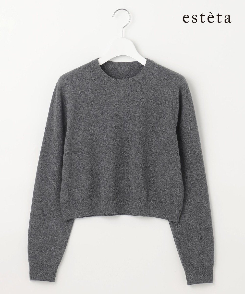 【23区/NIJYUSANKU】の【エステータ】クルーネック プルオーバーニット インテリア・キッズ・メンズ・レディースファッション・服の通販 founy(ファニー) ファッション Fashion レディースファッション Fashion for Women トップス・カットソー Cut & Sew Tops ニット Knit Tops & Sweaters カジュアルプルオーバー・ニットトップス Pullovers & Knit Tops / Casual Pullovers イタリア Italy カーディガン Cardigan, Knitwear コンパクト Compact, Small Size シンプル Simple, Minimal セーター Sweater, Knitwear なめらか Smooth, Silky Texture 長袖 Long Sleeve, Full Sleeve フォルム Silhouette, Form ベーシック Basic, Essential ボトム Bottoms, Lower Wear ラグジュアリー Luxury, Elegant リアル Real, Realistic ワイド Wide, Wide Fit A/W・秋冬 Autumn/Winter 冬 Winter / This Winter グレー系|ID: prp329100004656522 ipo3291000000033681799