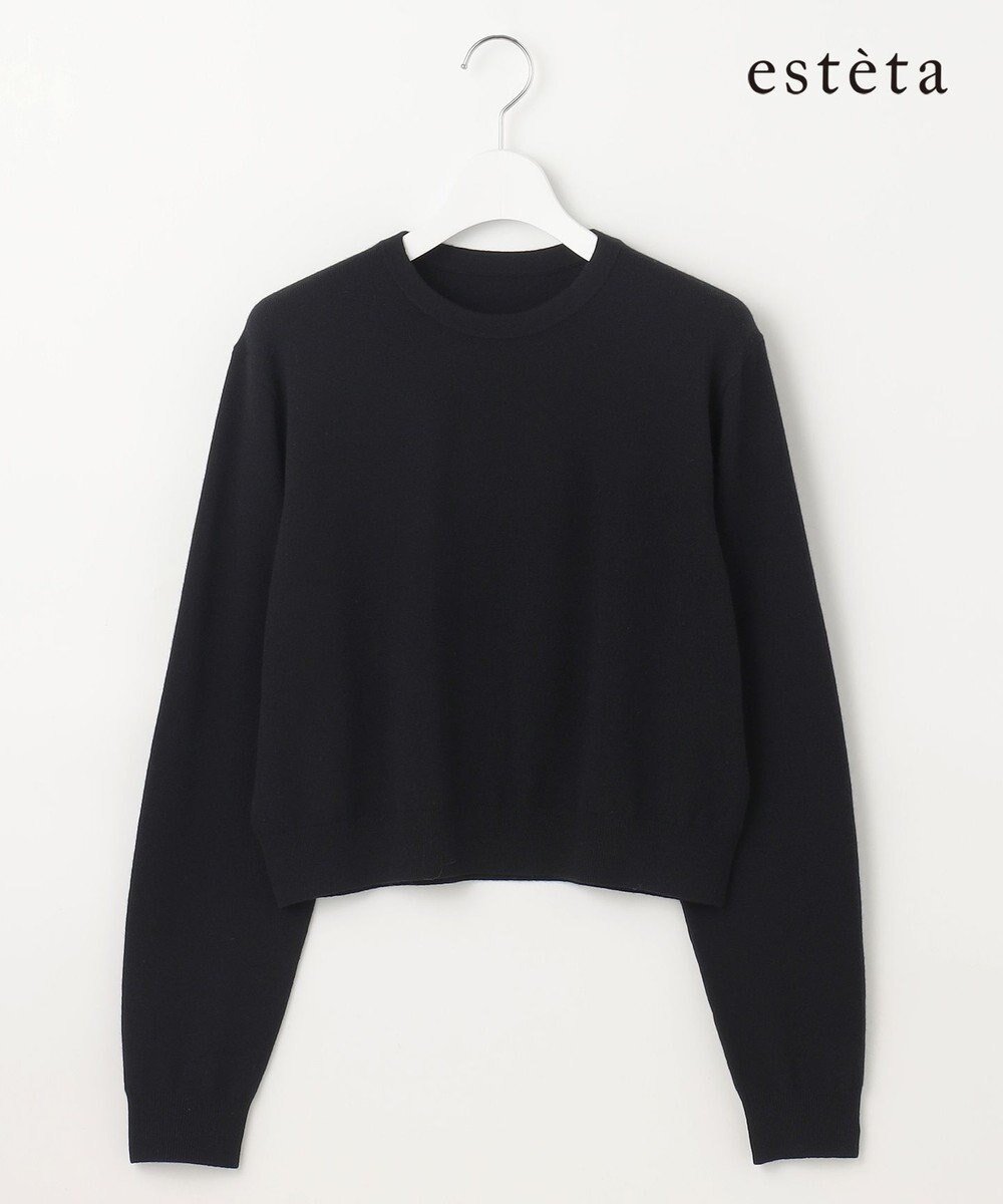 【23区/NIJYUSANKU】の【エステータ】クルーネック プルオーバーニット インテリア・キッズ・メンズ・レディースファッション・服の通販 founy(ファニー) ファッション Fashion レディースファッション Fashion for Women トップス・カットソー Cut & Sew Tops ニット Knit Tops & Sweaters カジュアルプルオーバー・ニットトップス Pullovers & Knit Tops / Casual Pullovers イタリア Italy カーディガン Cardigan, Knitwear コンパクト Compact, Small Size シンプル Simple, Minimal セーター Sweater, Knitwear なめらか Smooth, Silky Texture 長袖 Long Sleeve, Full Sleeve フォルム Silhouette, Form ベーシック Basic, Essential ボトム Bottoms, Lower Wear ラグジュアリー Luxury, Elegant リアル Real, Realistic ワイド Wide, Wide Fit A/W・秋冬 Autumn/Winter 冬 Winter / This Winter ブラック系|ID: prp329100004656522 ipo3291000000033681800
