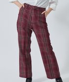 【ウィゴー/WEGO】の【SCHOOL ITEM】スクールチェックスリムスラックス レッドチェック1|ID: prp329100004656527 ipo3291000000033681855