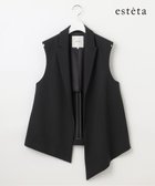【23区/NIJYUSANKU】の【エステータ】ウールギャバジン アシンメトリーデザイン ジレ ブラック系|ID: prp329100004656544 ipo3291000000033681997