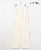 【23区/NIJYUSANKU】の【エステータ】ウールダブルクロス ワイドパンツ アイボリー系|ID: prp329100004656550 ipo3291000000033682014